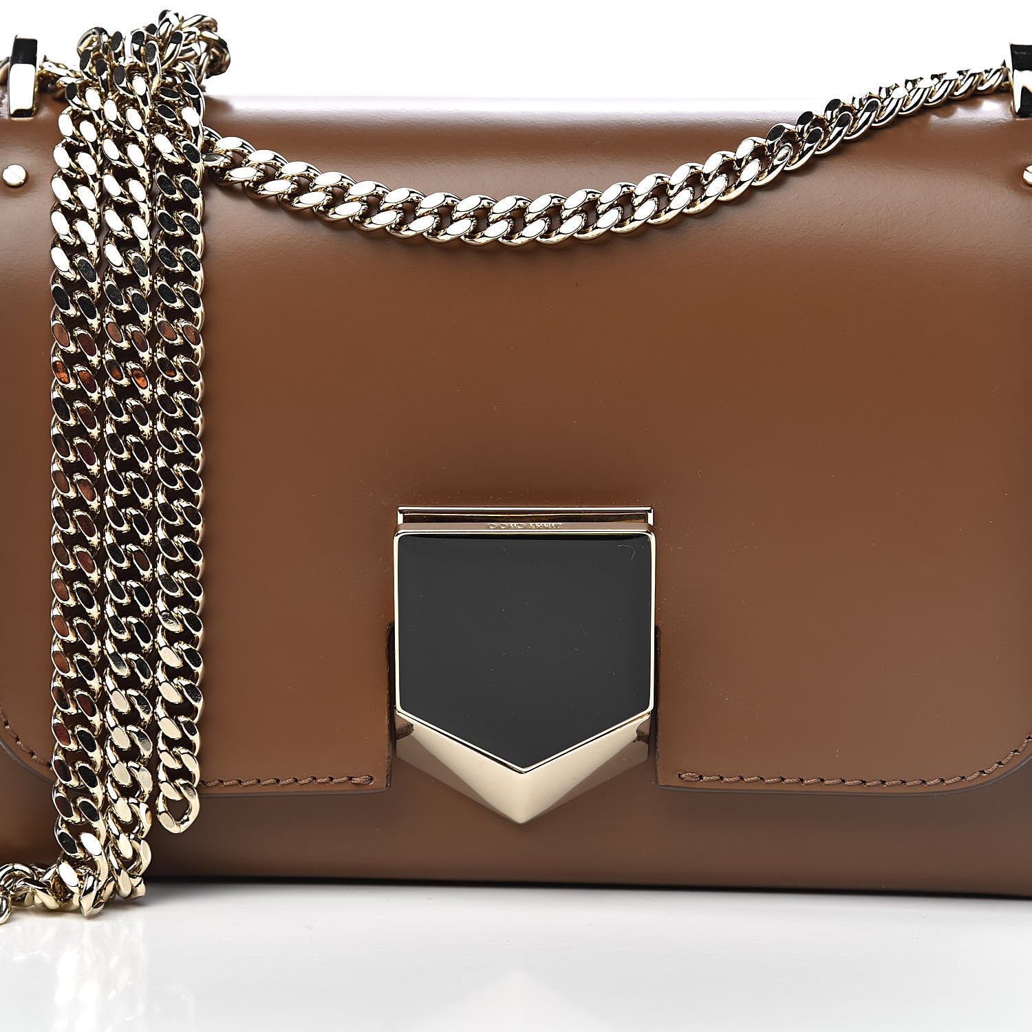 Jimmy Choo Spazzolato Lockett Petite Shoulder Bag Cacao 10 of 10
