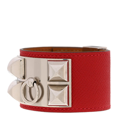 Hermes Epsom Collier De Chien CDC Bracelet S Rouge Casaque 1 of 5