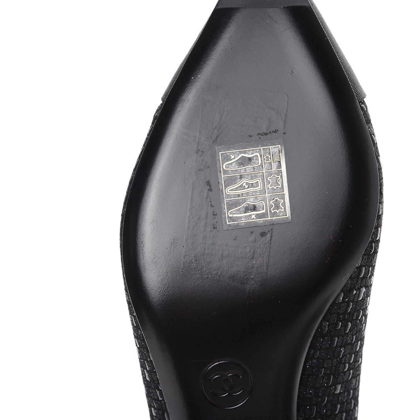 Tweed Grosgrain Cap Toe Gabrielle Pumps 35.5 Black