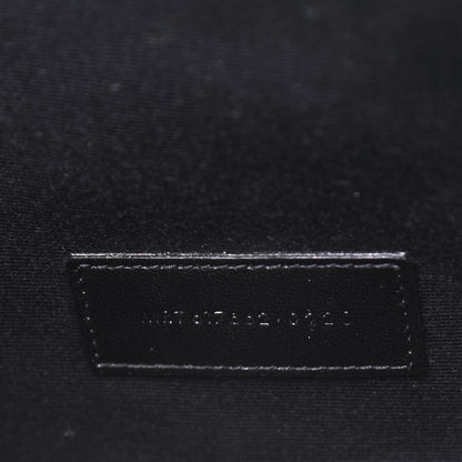 Saint Laurent Grain De Poudre Matelasse Chevron Monogram Envelope Clutch Blanc Vintage 7 of 12