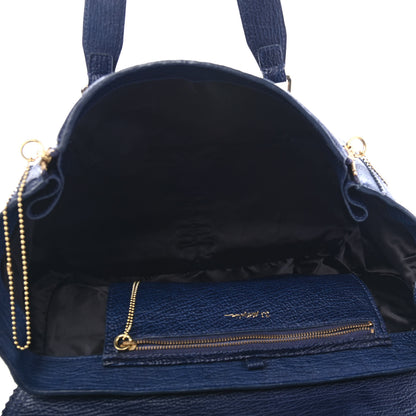 3.1 Phillip Lim Textured Calfskin Large Pashli Satchel Ink 4 of 8