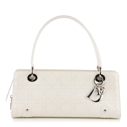 Christian Dior Calfskin Cannage Stitched East West Lady Dior White 1 of 11