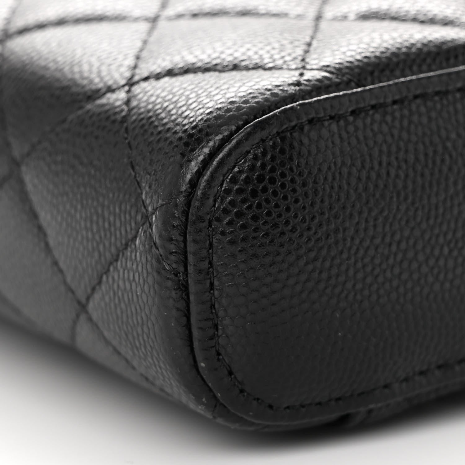 Chanel Caviar Quilted Phone Holder With Chain Black 8 of 10