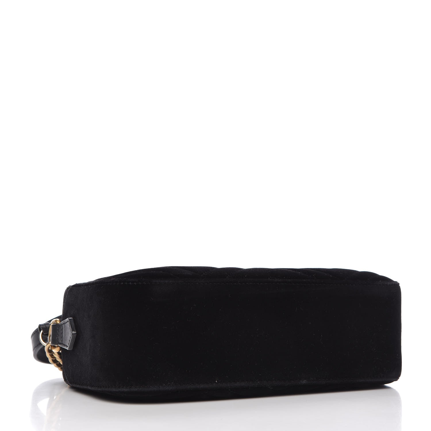 Gucci Velvet Matelasse Small GG Marmont Chain Shoulder Bag Black 4 of 10