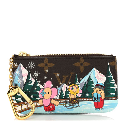 Louis Vuitton Monogram 2023 Christmas Animation Alpine Key Pouch Pink 1 of 7