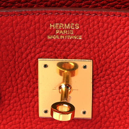 Hermes Togo Birkin 30 Vermillion 5 of 9