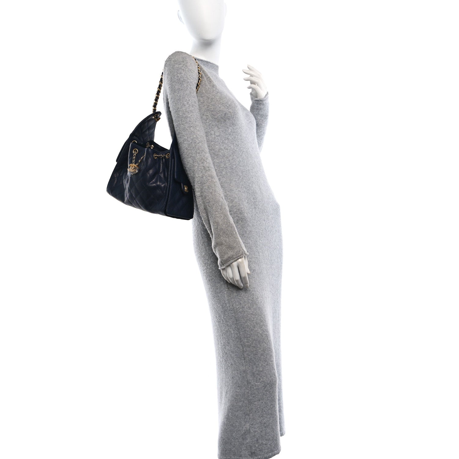 Chanel Caviar Quilted Small Chanel 25 Handbag Dark Navy 2 of 10