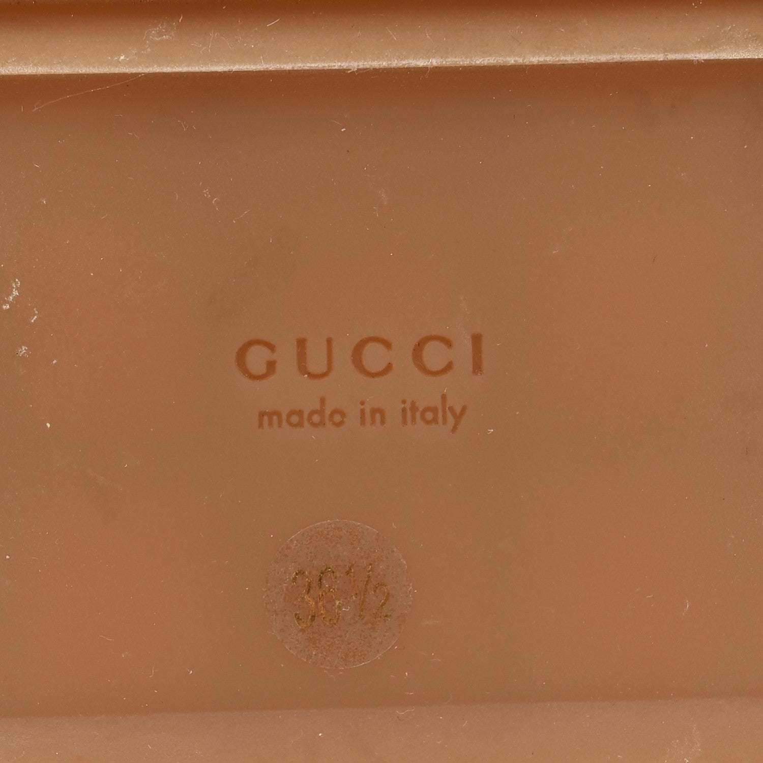Gucci Canvas GG Monogram Angelina Platform Slide Sandals 36.5 Beige Ruggine 7 of 10