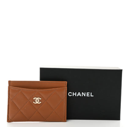 Chanel Lambskin Quilted Card Holder Brown 9 of 9