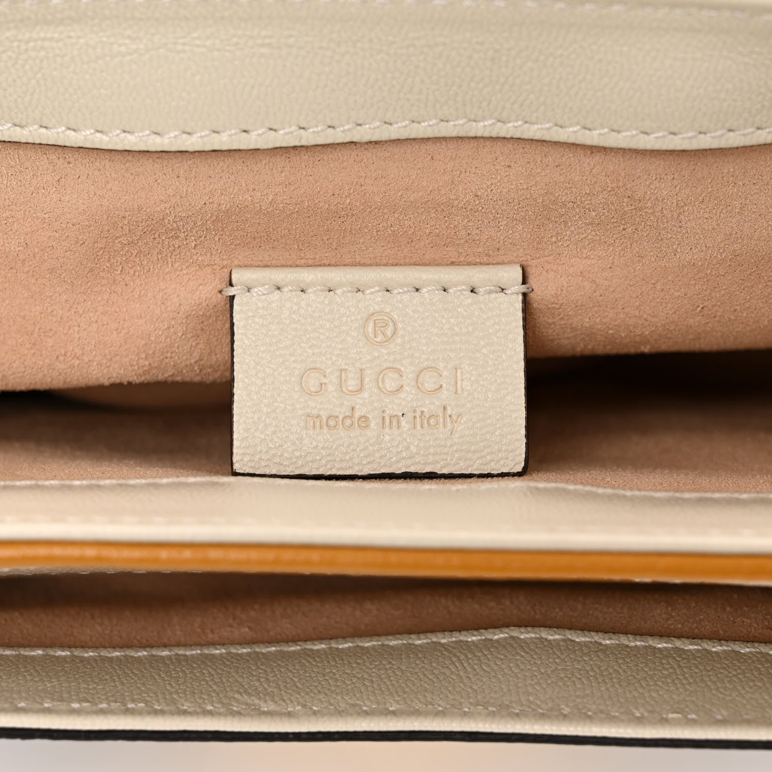 Gucci GG Supreme Monogram Calfskin Mini Padlock Flap Pocket Shoulder Bag Beige Mystic White Sun Oil 6 of 10