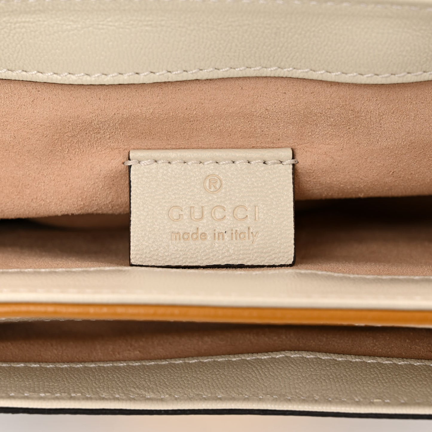GG Supreme Monogram Calfskin Mini Padlock Flap Pocket Shoulder Bag Beige Mystic White Sun Oil