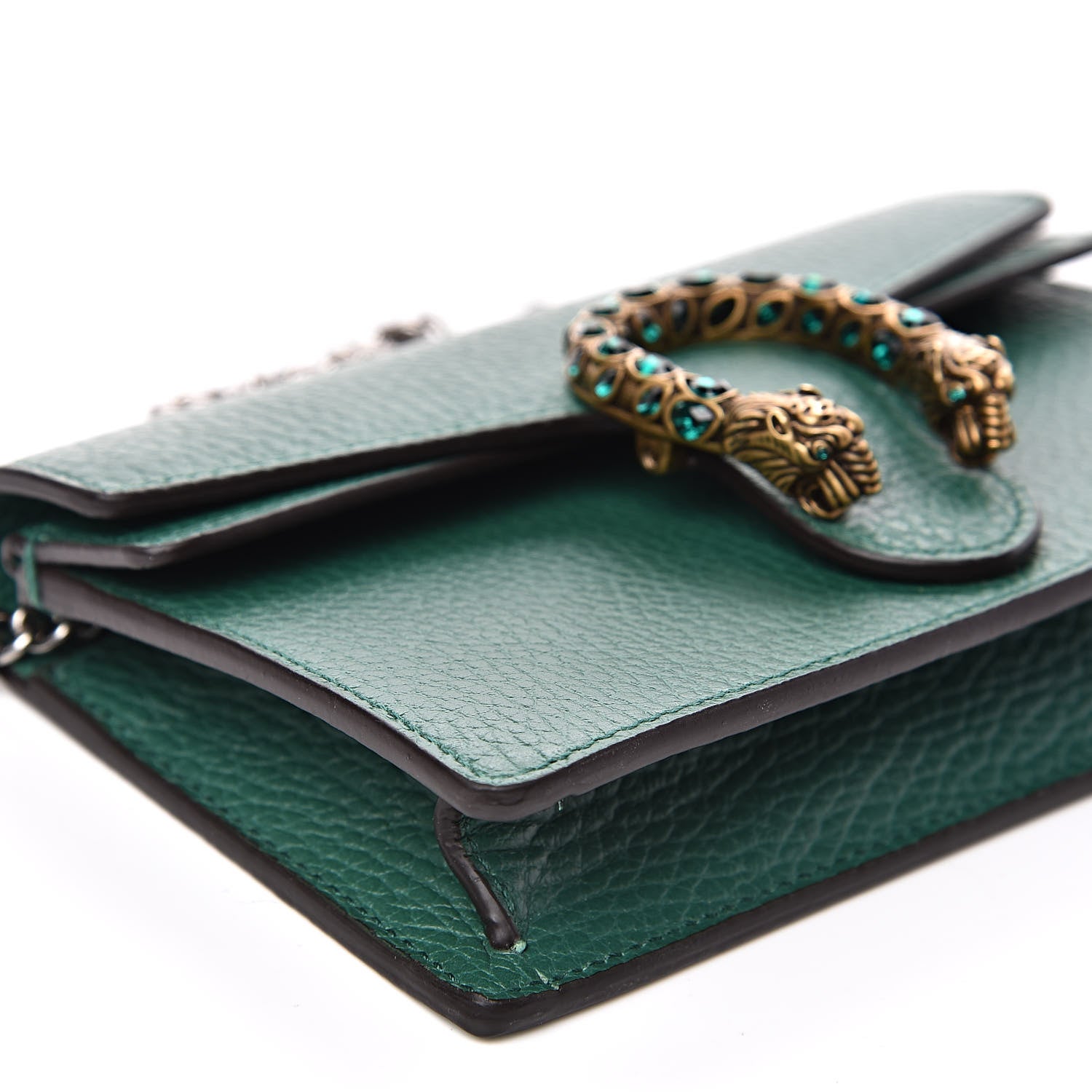 Gucci Calfskin Super Mini Dionysus Shoulder Bag Emerald 7 of 9