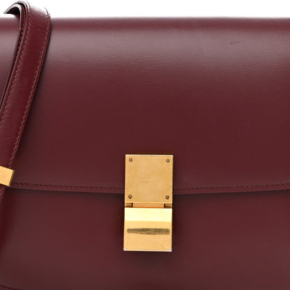 Celine Box Calfskin Medium Classic Box Flap Bag Burgundy 8 of 10
