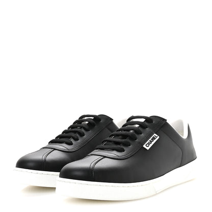 Chanel Calfskin CC Mens Uniform Sneakers 43 Black 4 of 8
