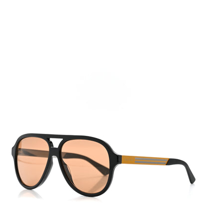 Gucci Acetate Sunglasses GG0688S Black Yellow 1 of 8