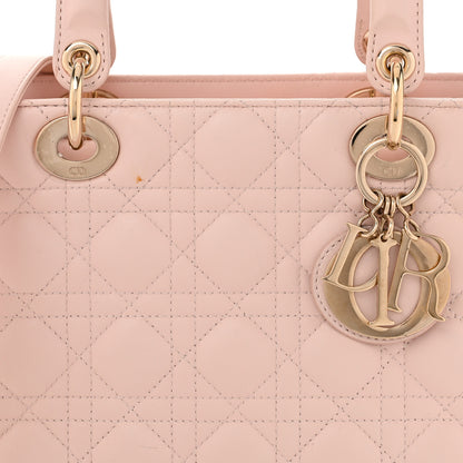 Christian Dior Lambskin Cannage Medium Lady Dior Light Pink 8 of 14