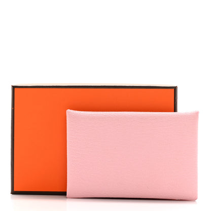 Hermes Chevre Mysore Calvi Card Case Rose Sakura 14 of 14