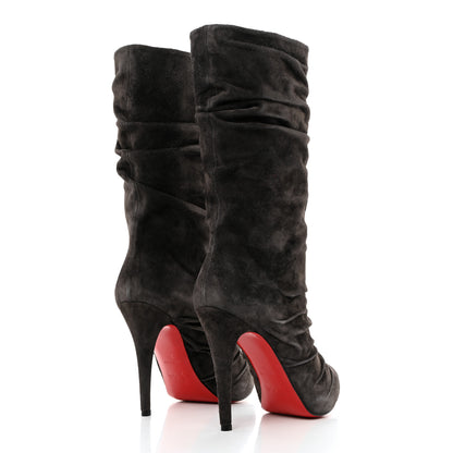 Christian Louboutin Veau Velours Piros 120 Boot 37 Africa 4 of 8