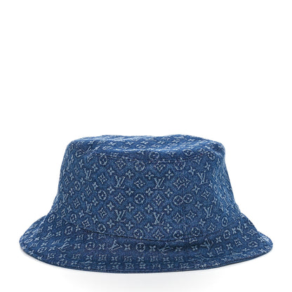 Louis Vuitton Monogram Denim Reversible Everyday Bucket Hat M Blue 5 of 17