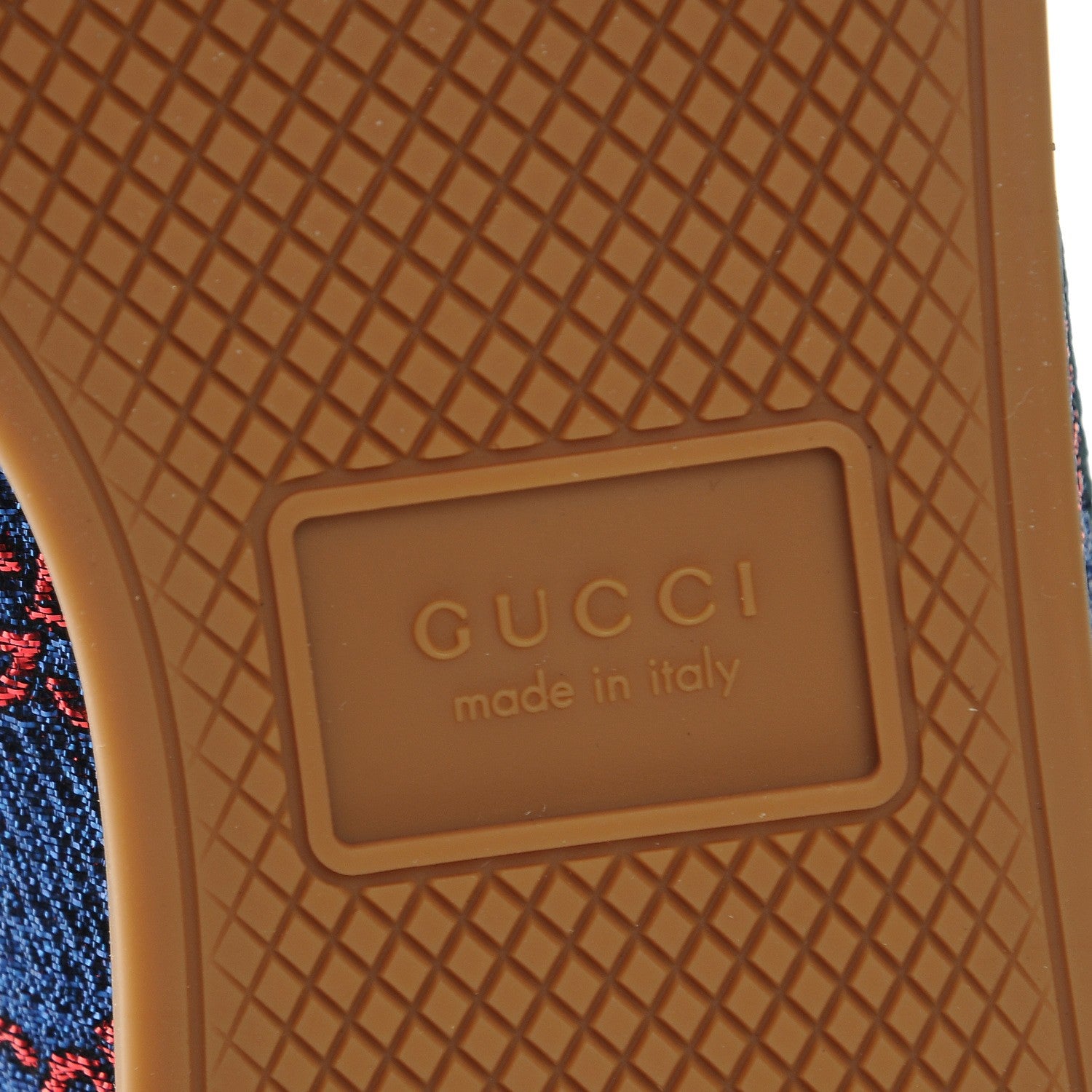 Gucci Lurex Calfskin Web GG Monogram Womens Falacer Sneakers 41 Iridescent Blue Iridescent Red Silver 11 of 12