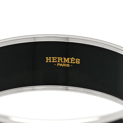 Hermes Enamel Printed Panoplie Equestre Wide Bracelet 70 Faux Gris 4 of 4