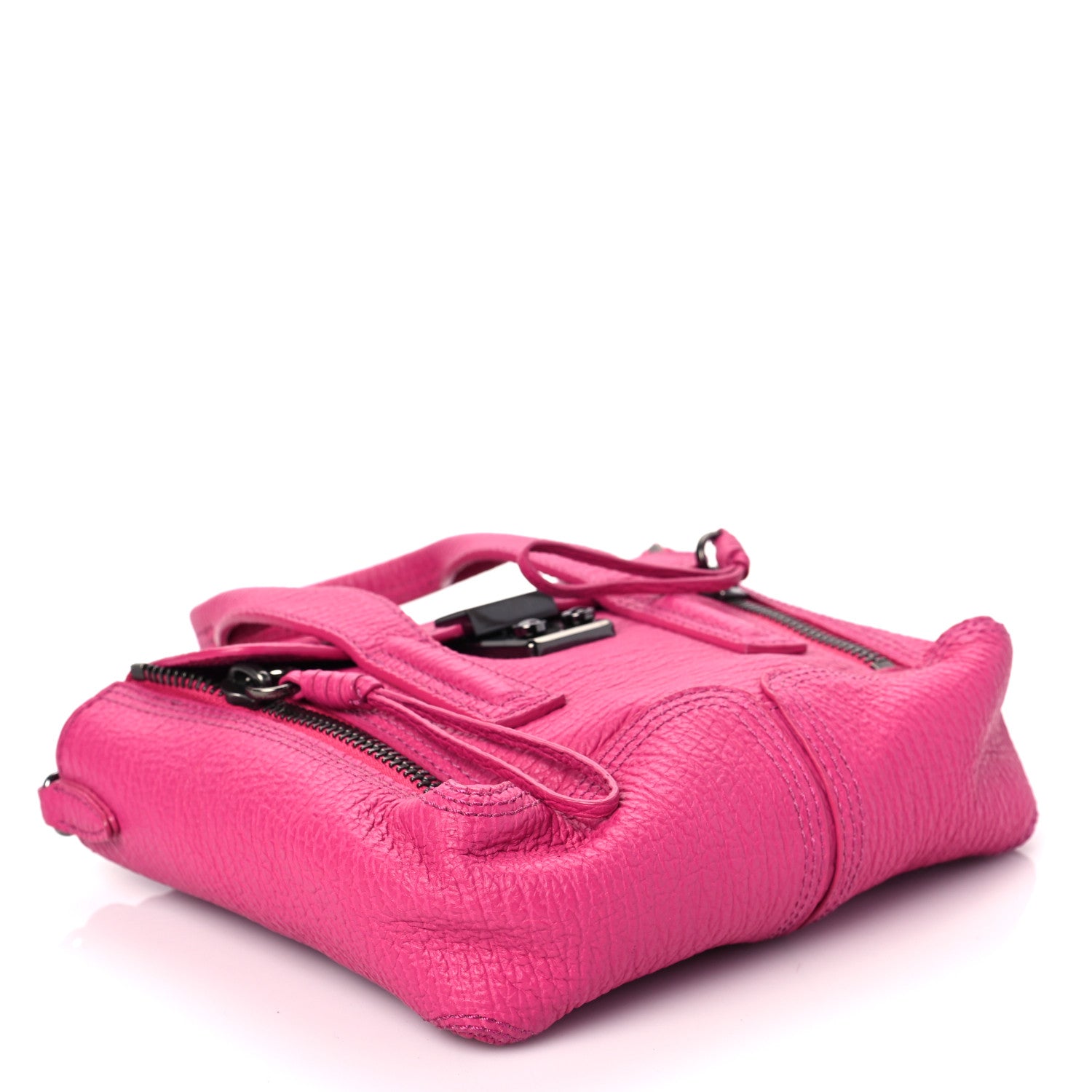 3.1 Phillip Lim Textured Calfskin Mini Pashli Satchel Bright Fuchsia 3 of 8
