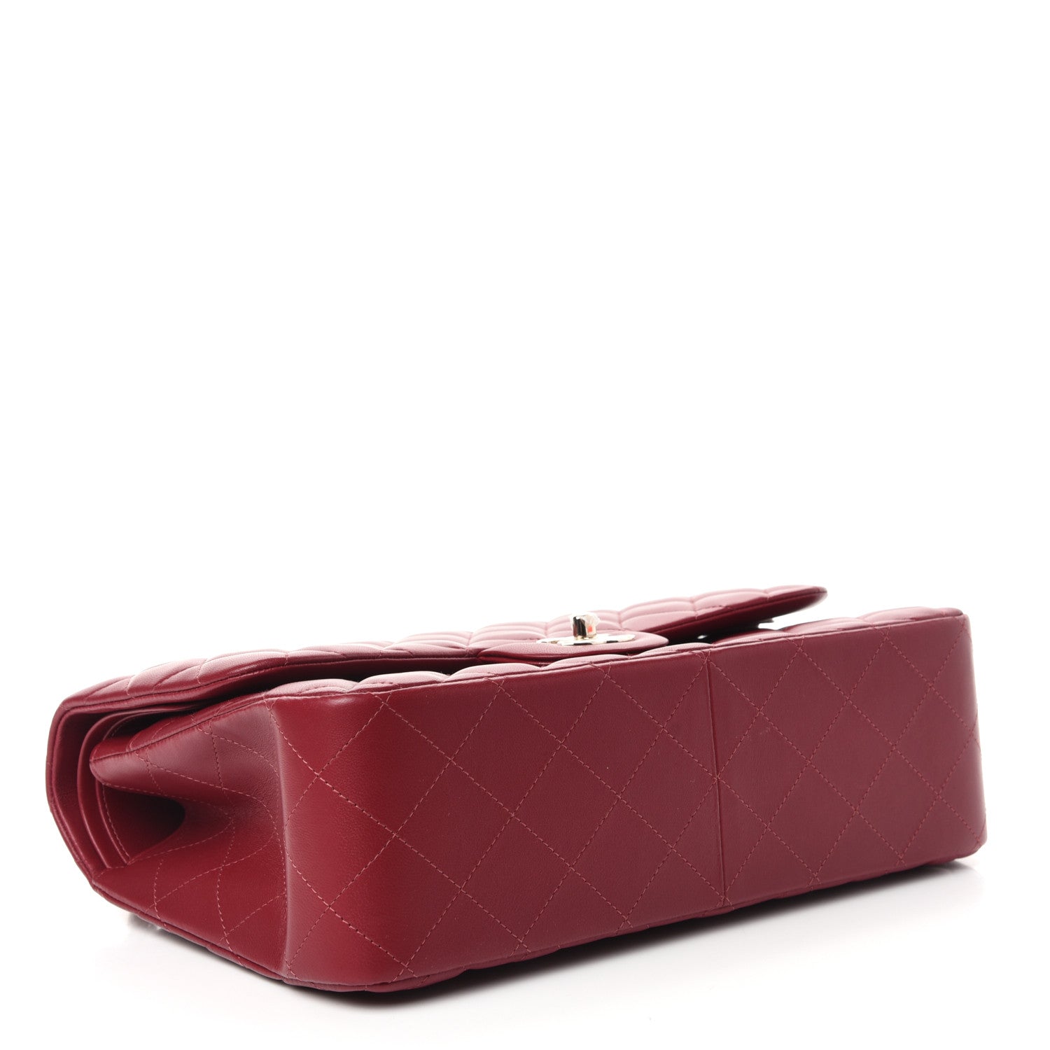 Chanel Lambskin Quilted Jumbo Double Flap Burgundy 4 of 11