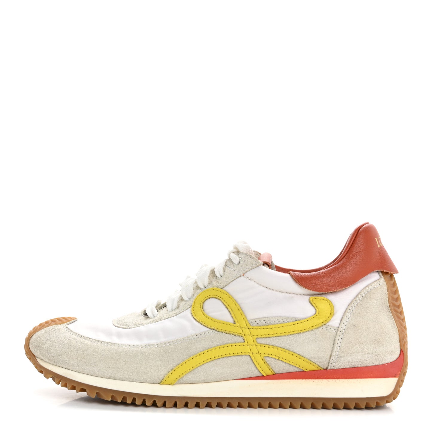 Nylon Suede Flow Runner Sneakers 39 Grey Yellow