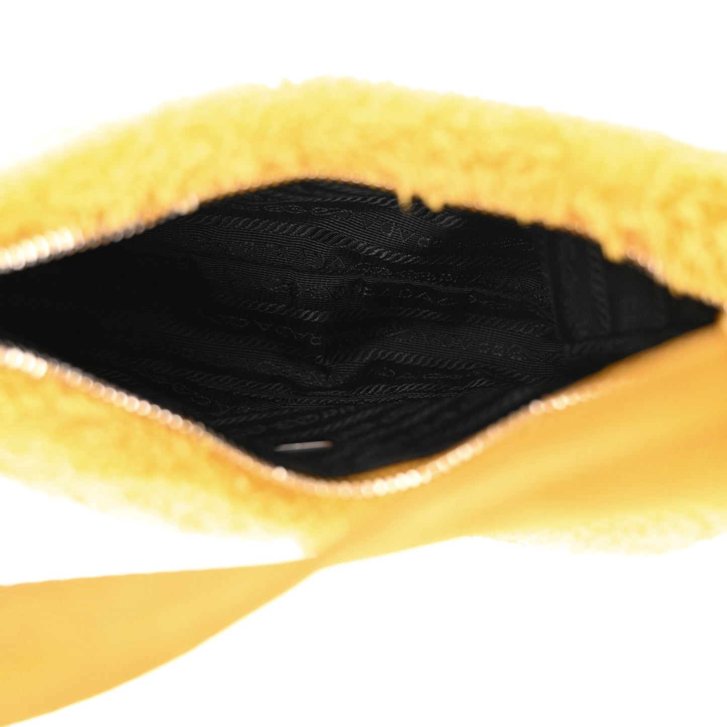 Terry Cloth Mini Re-Edition 2000 Bag Giallo Black
