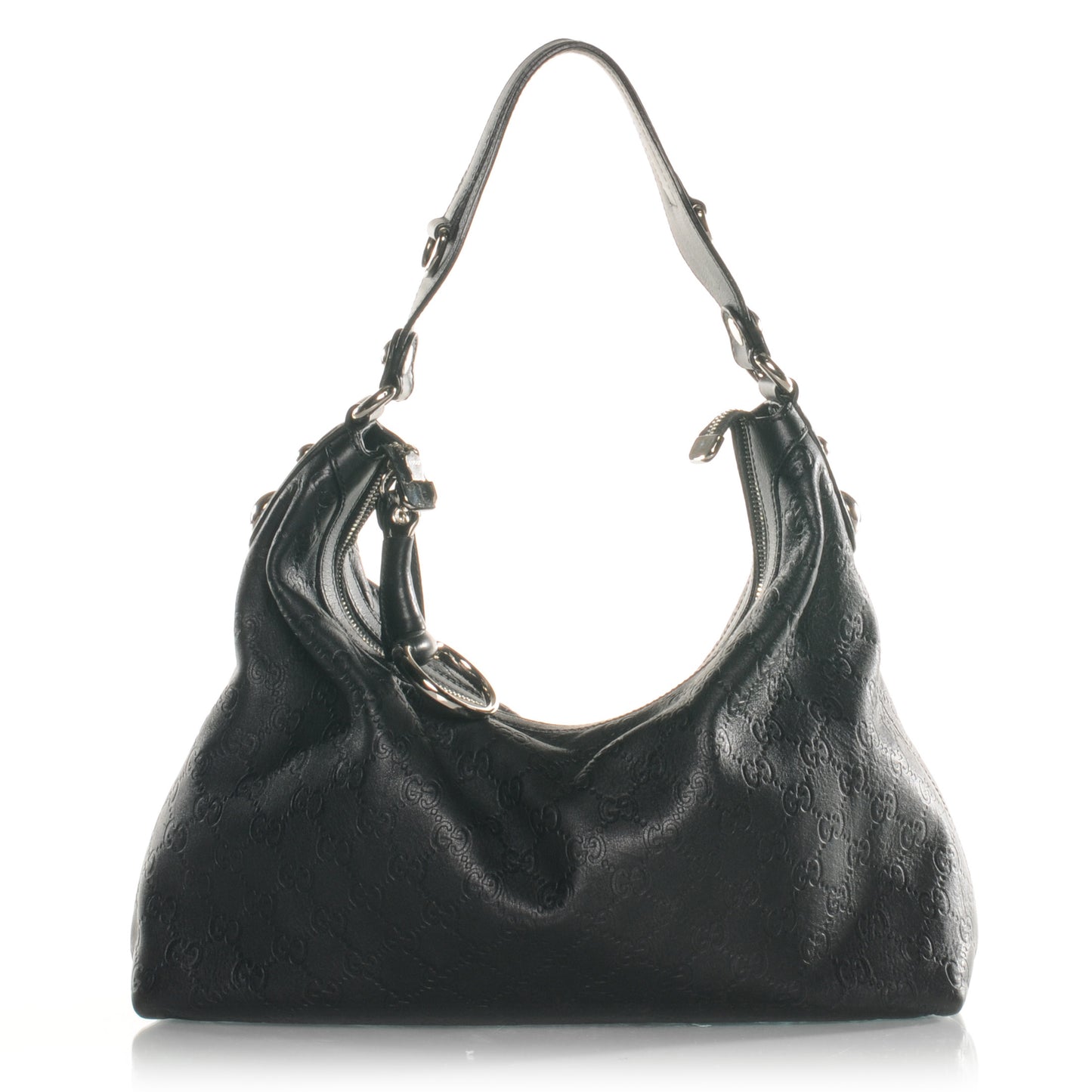 Guccissima Medium Icon Bit Hobo Black
