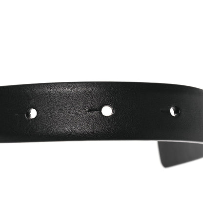 Chanel Calfskin Quilted CC Belt 75 30 Black White 3 of 11
