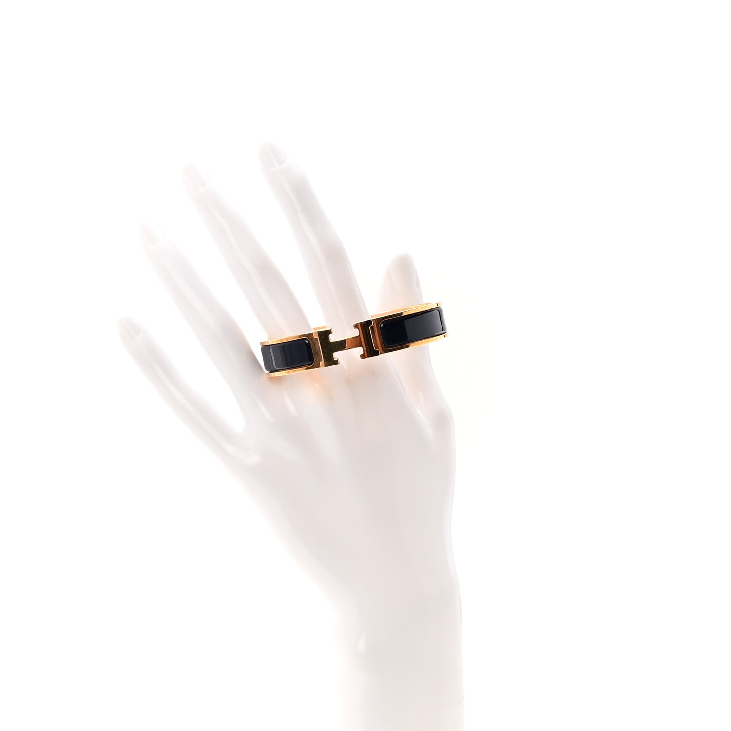 Hermes Enamel Narrow Clic Clac H Bracelet PM Bleu Abysse 2 of 5