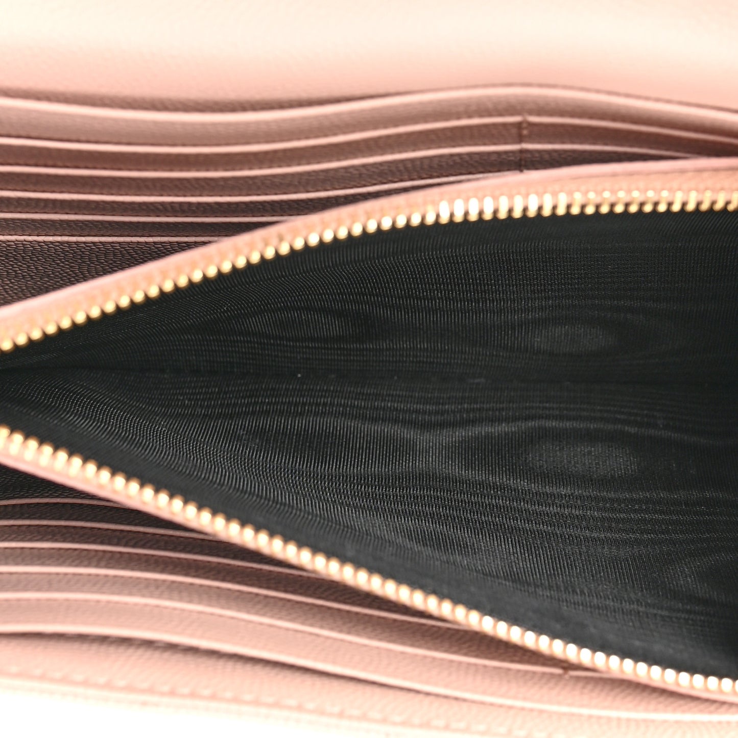 Grain De Poudre Matelasse Chevron Monogram Chain Wallet Pale Pink