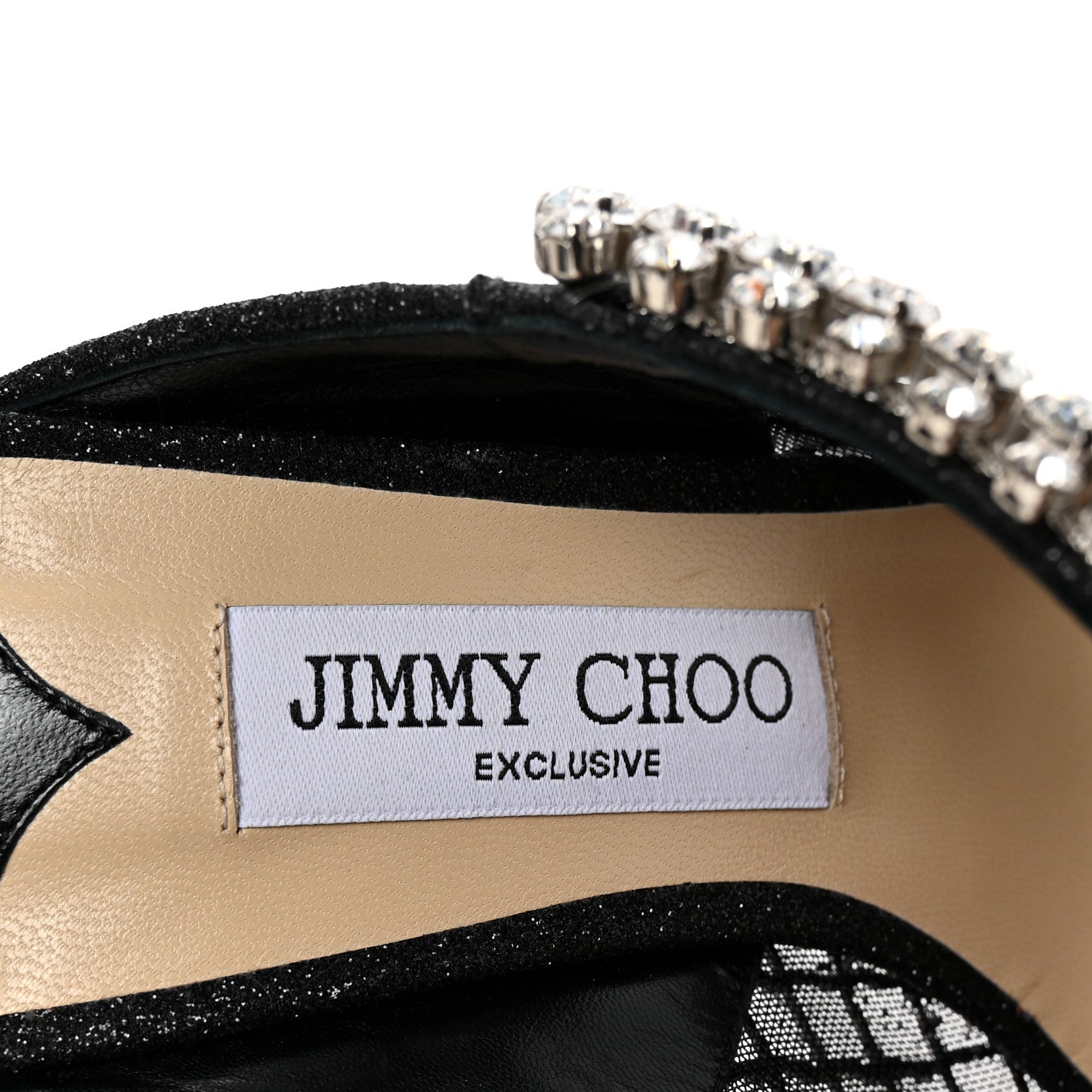 Jimmy Choo Glitter Checker Board Mesh Crystal Bing 100 Pumps 39 Black 8 of 9