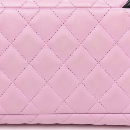 Chanel Calfskin Quilted Large Cambon Bowler Pink Black 9 of 14