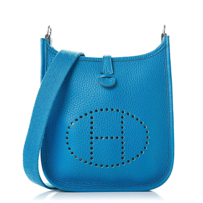 Hermes Taurillon Clemence Amazone Evelyne TPM Bleu Hydra 1 of 9