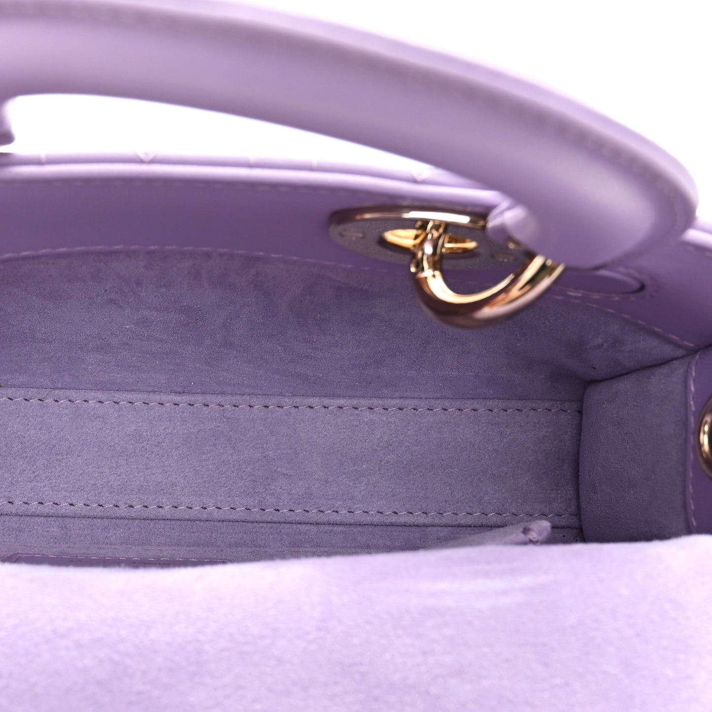 Lambskin Cannage Small Lady D-Joy Lilac
