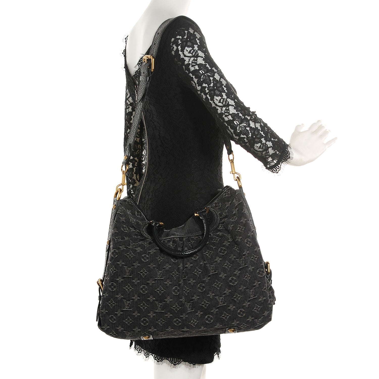 Louis Vuitton Denim Neo Cabby GM Black 2 of 7