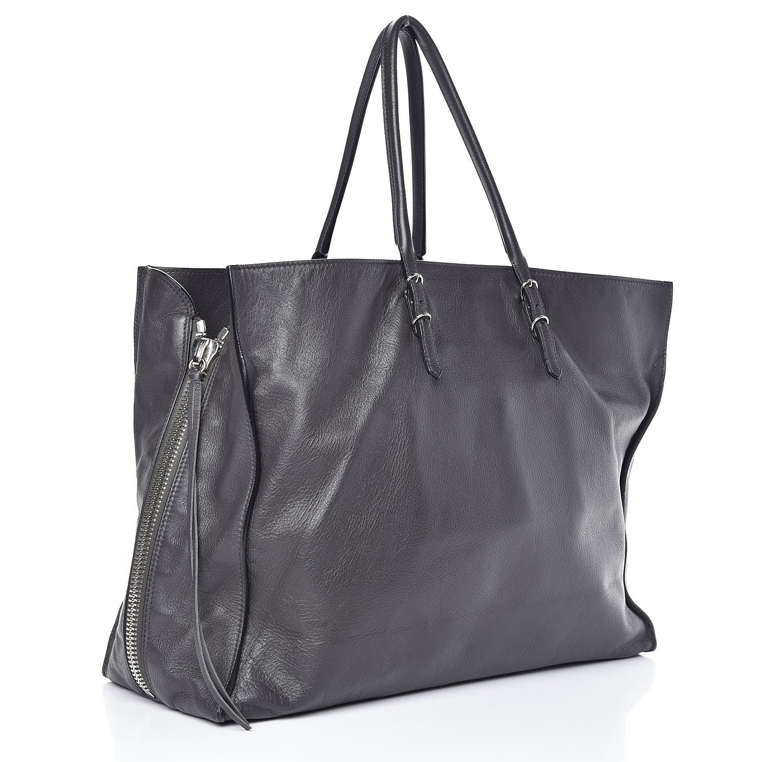 Balenciaga Veau Papier A4 Zip Around Tote Gris Fossile 3 of 9