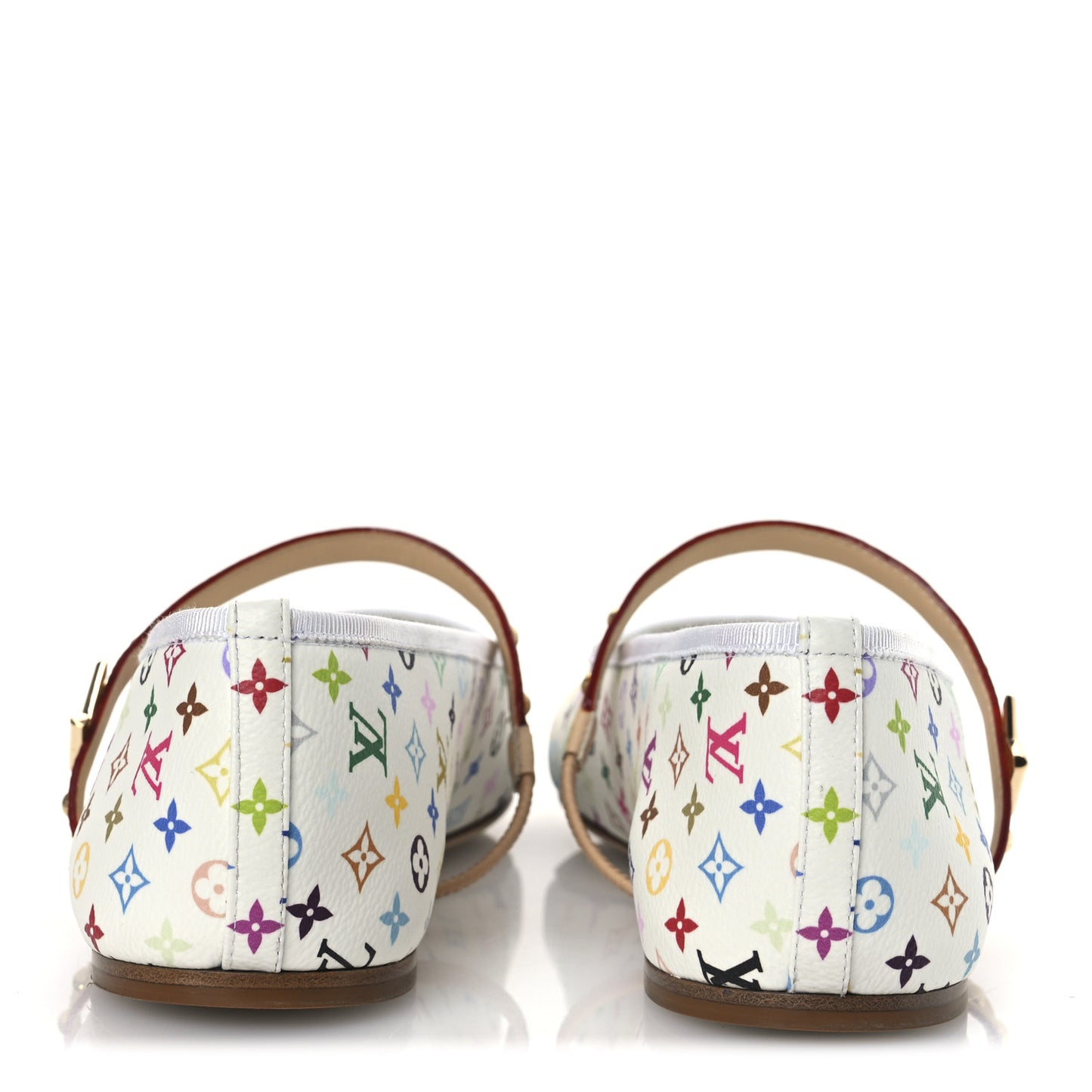LV X TM Monogram Multicolor Romy Flat Ballerinas 40 White