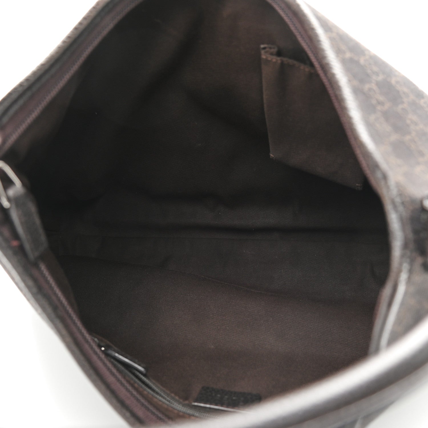 Gucci Denim Monogram Abbey D Ring Hobo Brown 5 of 9