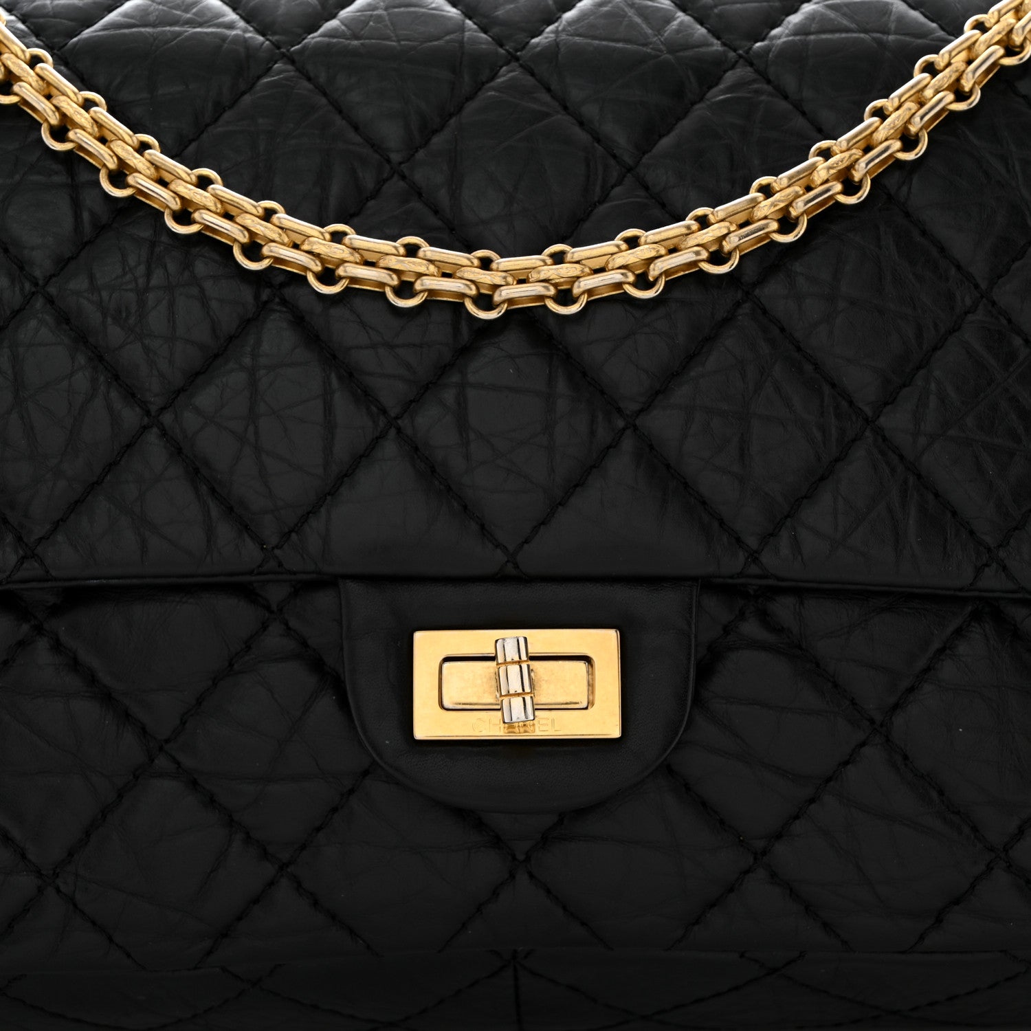 Chanel Aged Calfskin Quilted 2.55 Reissue 226 Flap Black 8 of 10