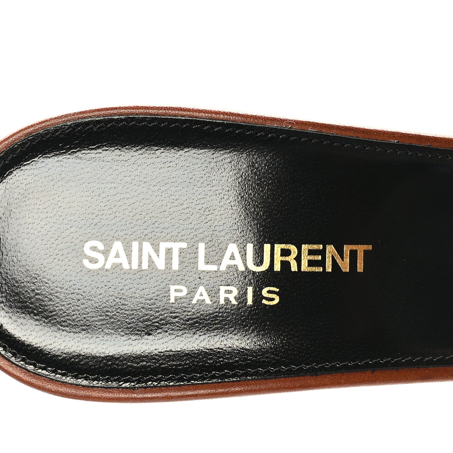 Calfskin Tribute 85 Slide Sandals 40 New Papaya