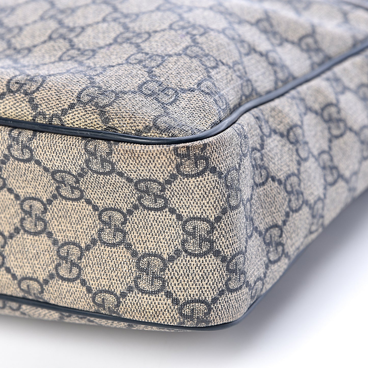 GG Plus Monogram Selleria Calfskin Medium Messenger Bag Beige Blue