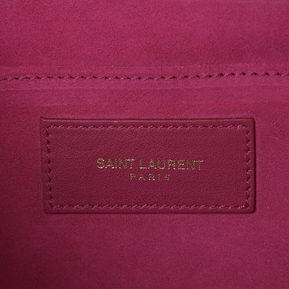 Saint Laurent Calfskin Classic Y Ligne Clutch Fuchsia 7 of 7