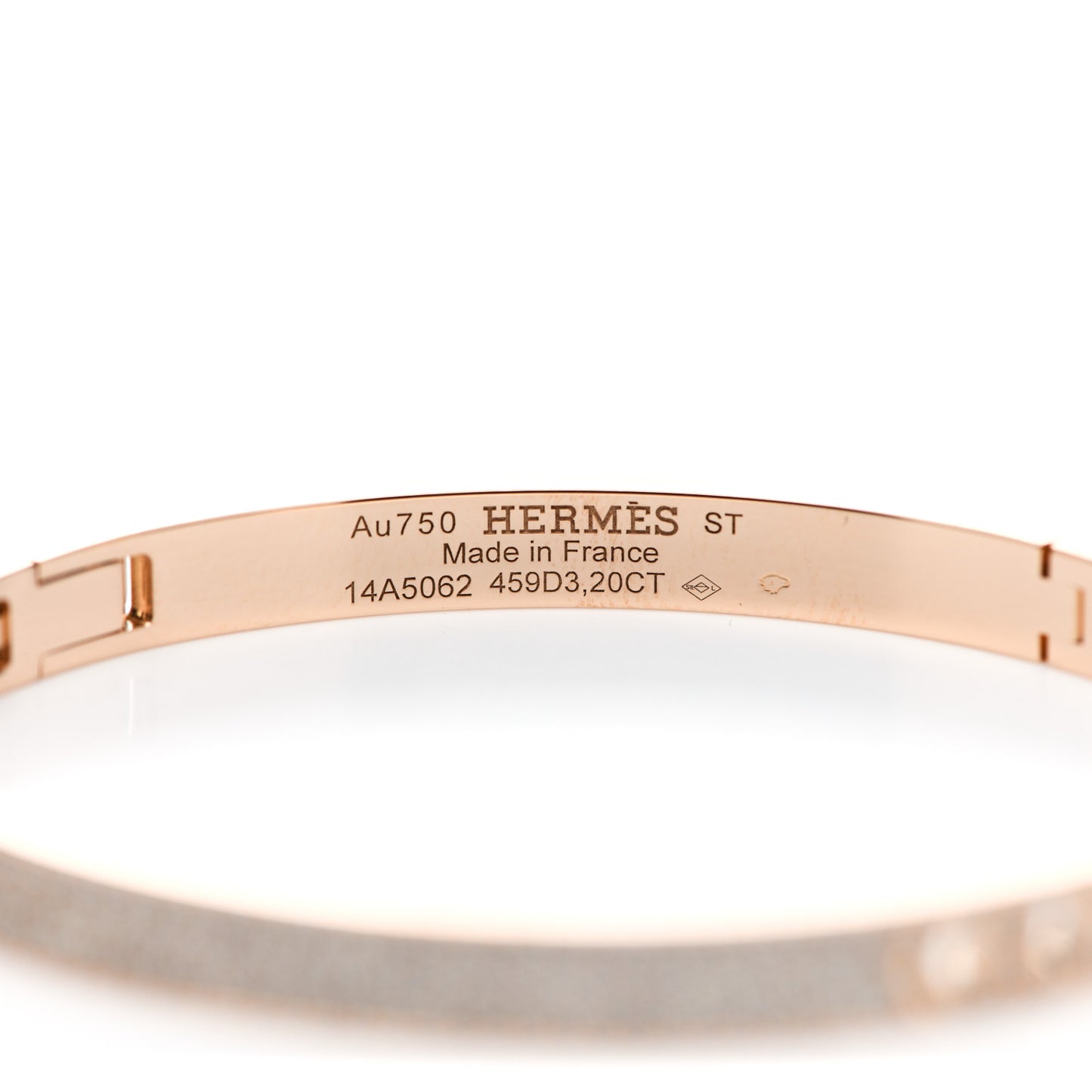 18K Rose Gold Pave Diamond H D'Ancre Bracelet ST