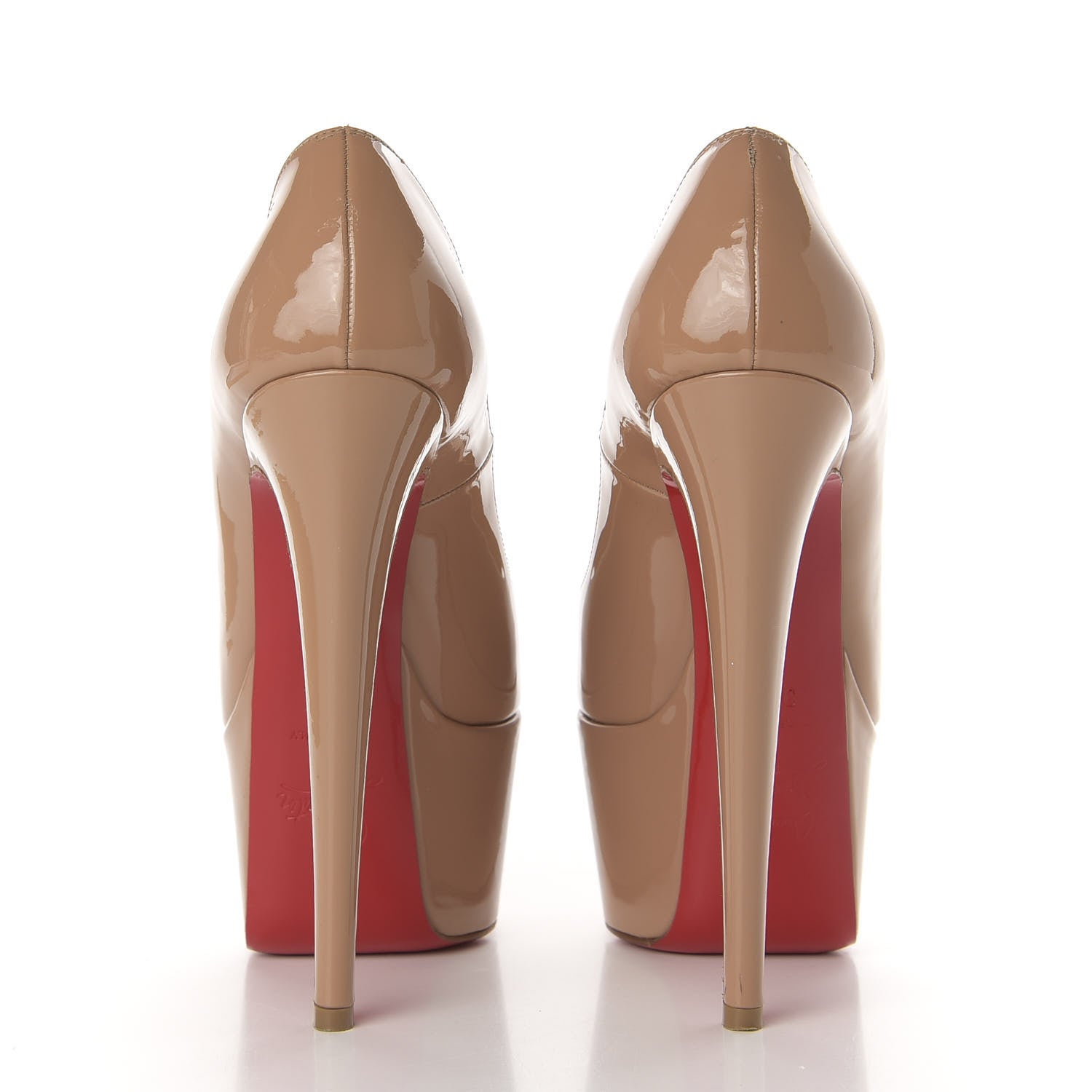 Christian Louboutin Patent Jamie 160 Pumps 35.5 Nude 5 of 9