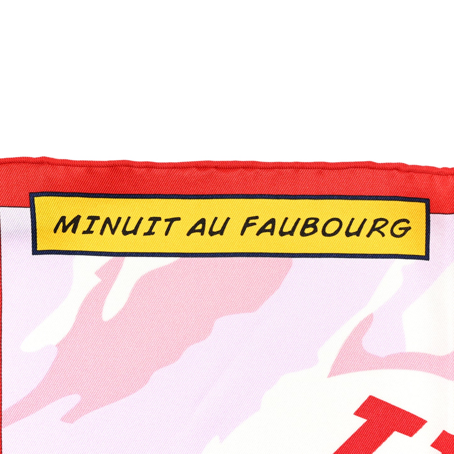 Silk Minuit Au Faubourg Scarf 70 Orange Gris Jaune