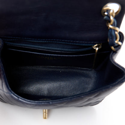 Chanel Lambskin Quilted Mini Square Flap Navy 5 of 11