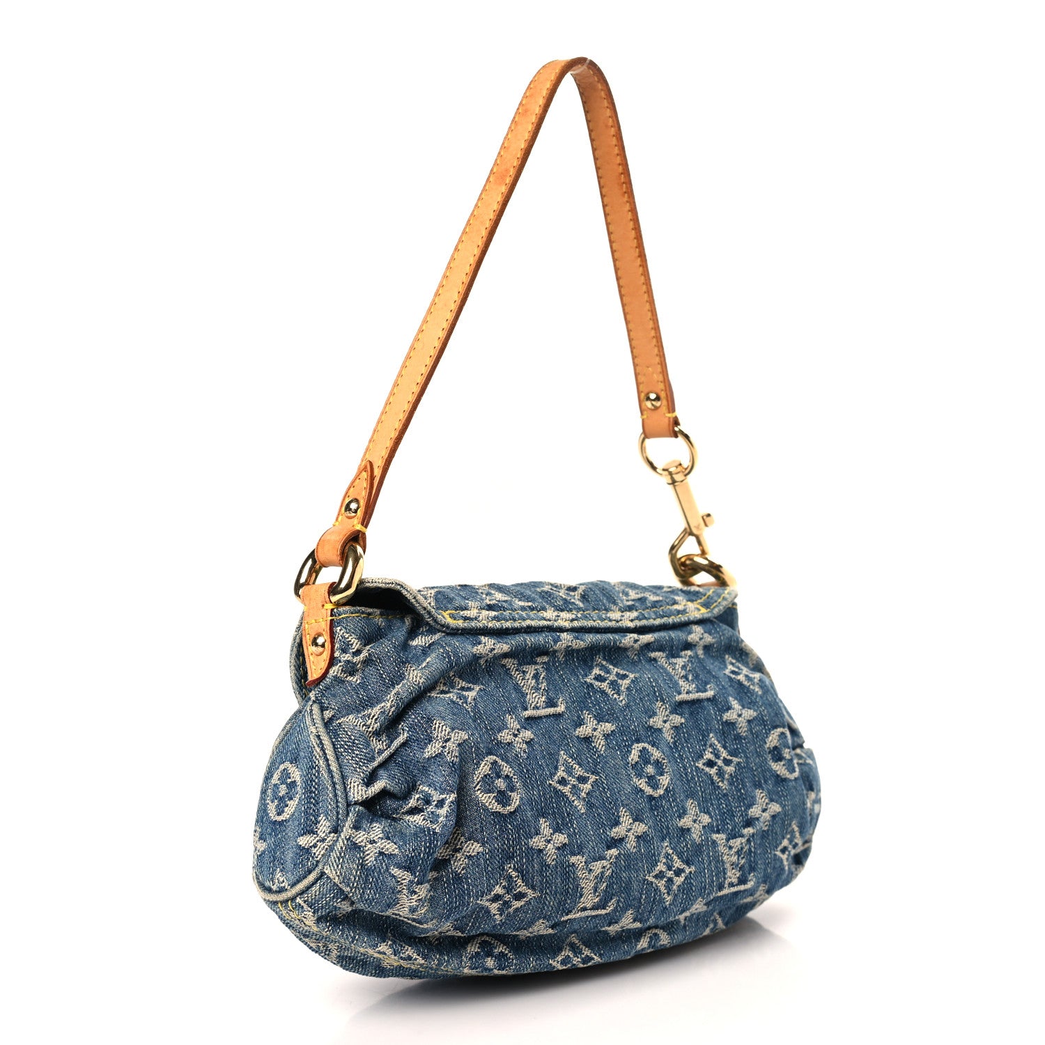 Louis Vuitton Monogram Denim Mini Pleaty Blue 3 of 9